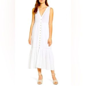 Beach Lunch Lounge Anthropologie crepe flounce maxi dress